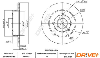 BREMSSCHEIBE DR!VE+ DP1010110153 2