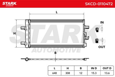 кондензатор, климатизация STARK SKCD-0110472