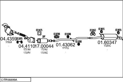 Układ wydechowy MTS CITR56899A018463