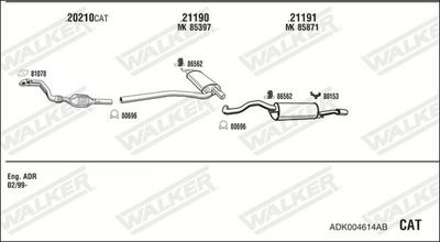 Изпускателна система WALKER ADK004614AB