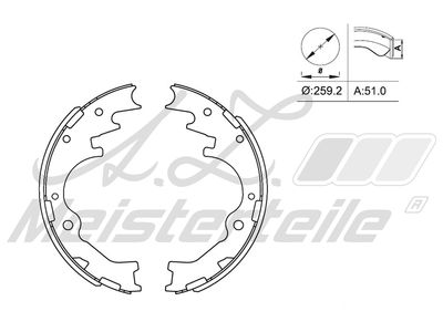 комплект спирачна челюст A.Z. Meisterteile AZMT-44-026-1350