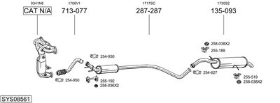 Układ wydechowy BOSAL SYS08561