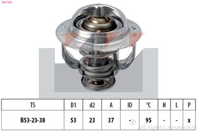 Termostat, chladivo KW 580 742S