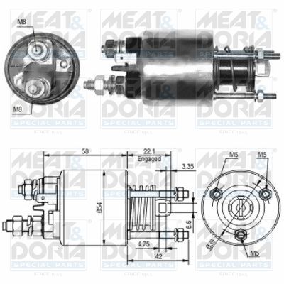 Solenoid Switch, starter 46047