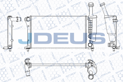 Радиатор, охлаждение двигателя JDEUS M-011017A для FIAT PANDA