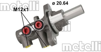 Главный тормозной цилиндр METELLI 05-1149 для MAZDA 2