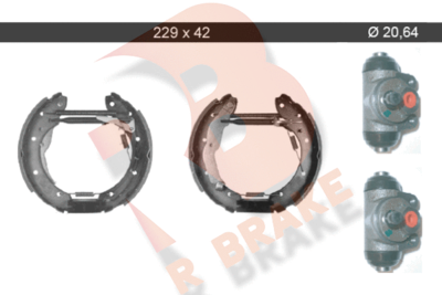 Комплект тормозных колодок R BRAKE 79RBKT0070 для RENAULT SCÉNIC