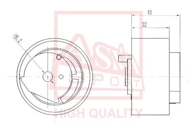 Натяжной ролик, клиновой ремень ASVA FDBP-006 для FORD FOCUS