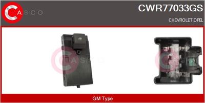 Выключатель, стеклолодъемник CASCO CWR77033GS для CHEVROLET VOLT