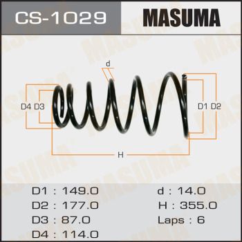 MASUMA CS-1029 Пружина подвески  для TOYOTA HARRIER (Тойота Харриер)