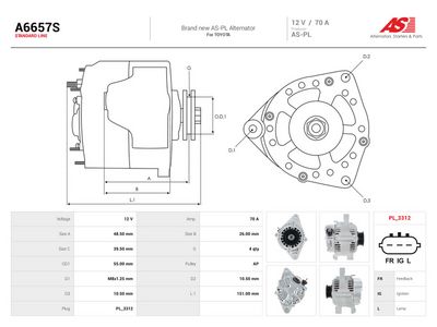Generator AS-PL A6657S