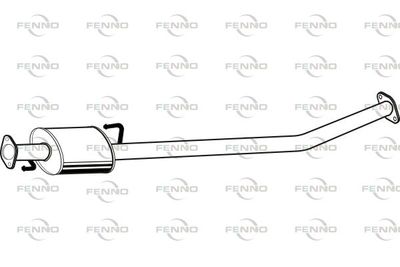 Средний глушитель выхлопных газов FENNO P2963 для HYUNDAI TUCSON