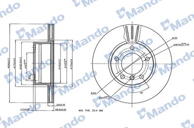 спирачен диск MANDO MBC035357