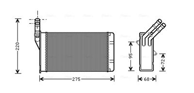 AVA QUALITY COOLING Kachelradiateur, interieurverwarming (CN6055)