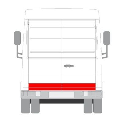 Deur reparatieset Achter Links/Rechts (Coating, onderste deel) past: MERCEDES VARIO W670 09.96-09.13