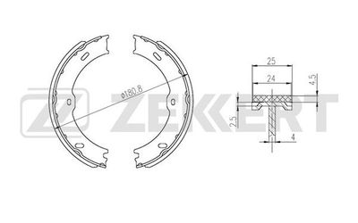 Комплект тормозных колодок ZEKKERT BK-4331 для MERCEDES-BENZ eSPRINTER