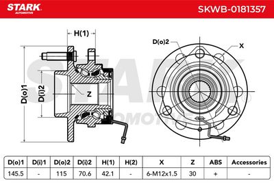 комплект колесен лагер STARK SKWB-0181357