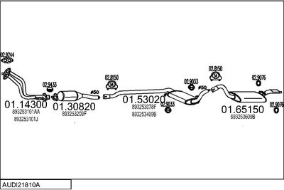 SISTEM DE ESAPAMENT MTS AUDI21810A001115