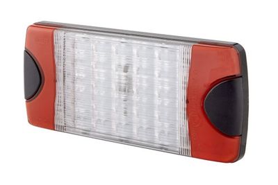 Achterlicht Links/Rechts (LED, 12/24V, transparant, met indicator, met stoplicht, parkeerlicht) past: FAUN  SCANIA