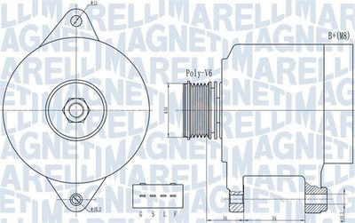 Генератор MAGNETI MARELLI 063732013010 для CITROËN C-CROSSER