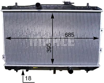 Радиатор, охлаждение двигателя WILMINK GROUP WG2182652 для KIA CERATO