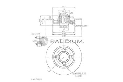 ASHUKI by Palidium P331-114 Тормозные диски  для PEUGEOT  (Пежо 408)