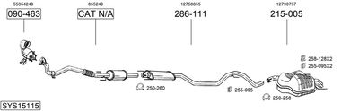 Изпускателна система BOSAL SYS15115