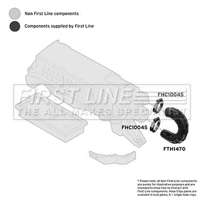 Intake Hose, air filter FIRST LINE FTH1470