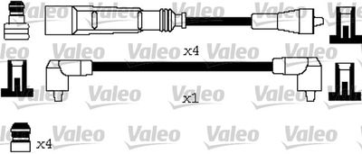 Комплект проводов зажигания VALEO 346623 для VW CORRADO
