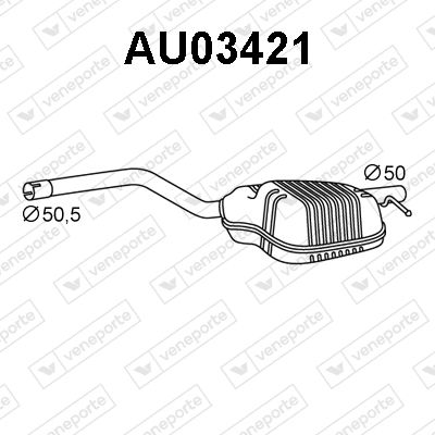 VENEPORTE AU03421 Глушитель выхлопных газов  для AUDI A6 (Ауди А6)