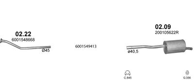 SISTEM DE ESAPAMENT POLMO POLMO99046