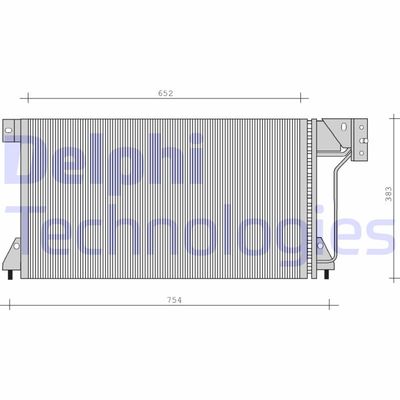Конденсатор, кондиционер DELPHI TSP0225025 для CHRYSLER VOYAGER