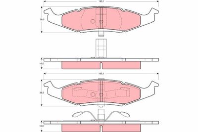 комплект спирачно феродо, дискови спирачки TRW GDB4006