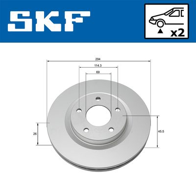 DISC FRANA SKF VKBD80054V2 1