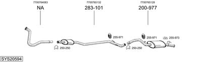 Układ wydechowy BOSAL SYS20594