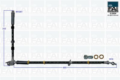 спирачен маркуч FAI AutoParts FPBH247