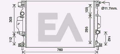 EACLIMA 31R22104 Радиатор охлаждения двигателя для FORD S-MAX
