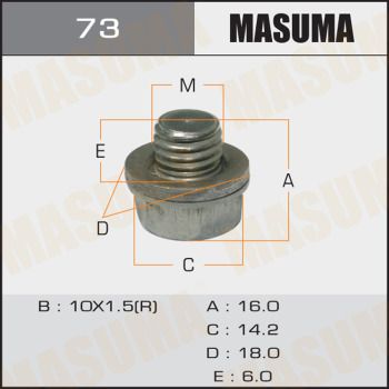 Резьбовая пробка, масляный поддон MASUMA 73 для TOYOTA VEROSSA