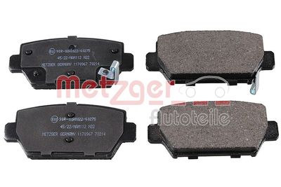 Комплект тормозных колодок, дисковый тормоз METZGER 1170967 для MITSUBISHI ECLIPSE	CROSS