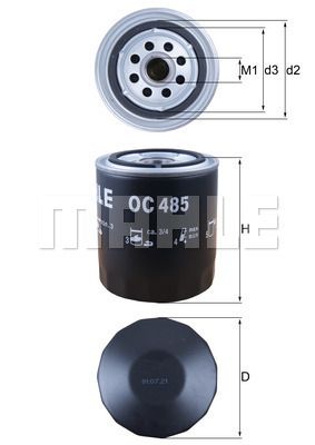 KNECHT OC 485 Масляный фильтр  для AUDI COUPE (Ауди Коупе)