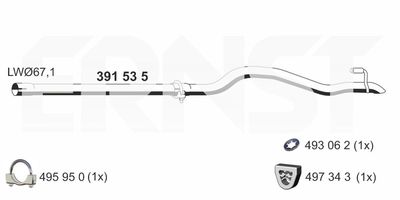 Rura wydechowa ERNST 391535