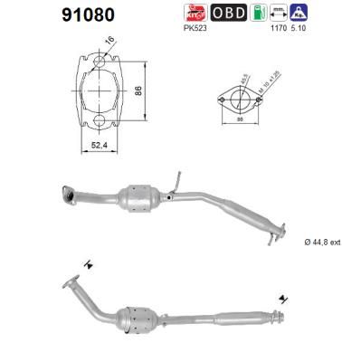 Катализатор AS 91080 для SUZUKI JIMNY