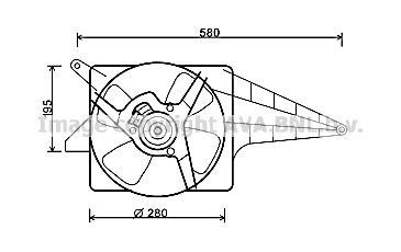 Вентилятор, охлаждение двигателя AVA QUALITY COOLING OL7535 для OPEL CORSA