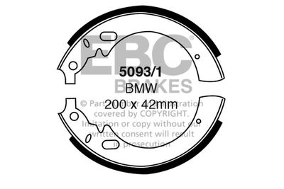 Комплект тормозных колодок EBC Brakes 5093/1 для NSU 1000