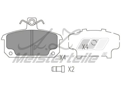 комплект спирачно феродо, дискови спирачки A.Z. Meisterteile AZMT-44-022-1929