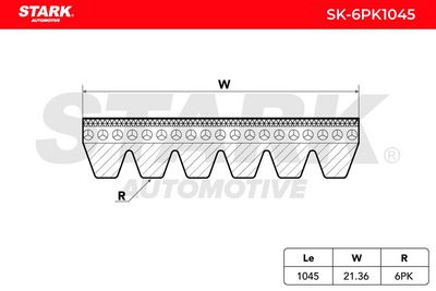 пистов ремък STARK SK-6PK1045
