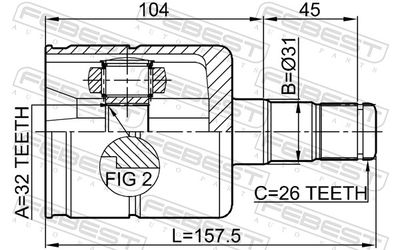 Joint Kit, drive shaft 2311-030