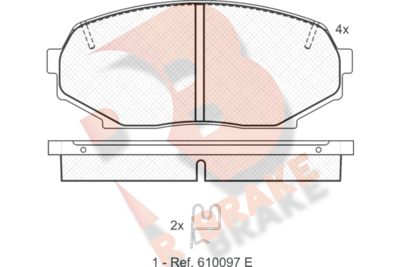 Комплект тормозных колодок, дисковый тормоз R BRAKE RB1099 для MAZDA MX-5