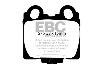 Комплект тормозных колодок, дисковый тормоз EBC Brakes DP41224R для TOYOTA ALTEZZA