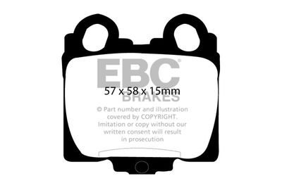 Комплект тормозных колодок, дисковый тормоз EBC Brakes DP1224 для TOYOTA ALTEZZA